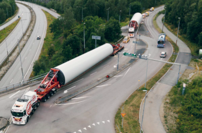 Massive transports for wind power and industrial projects in the Nordics
